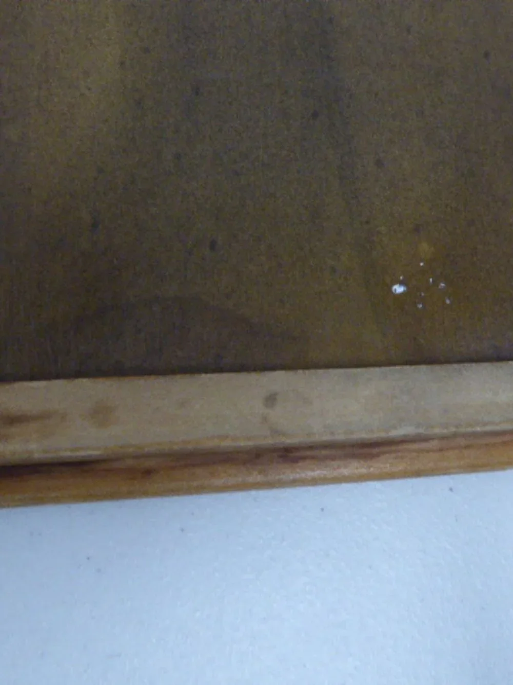 TRAY mid century MCM REVERSE GLASS PAINTED orange Mexico wood vintage - Picture 12 of 12